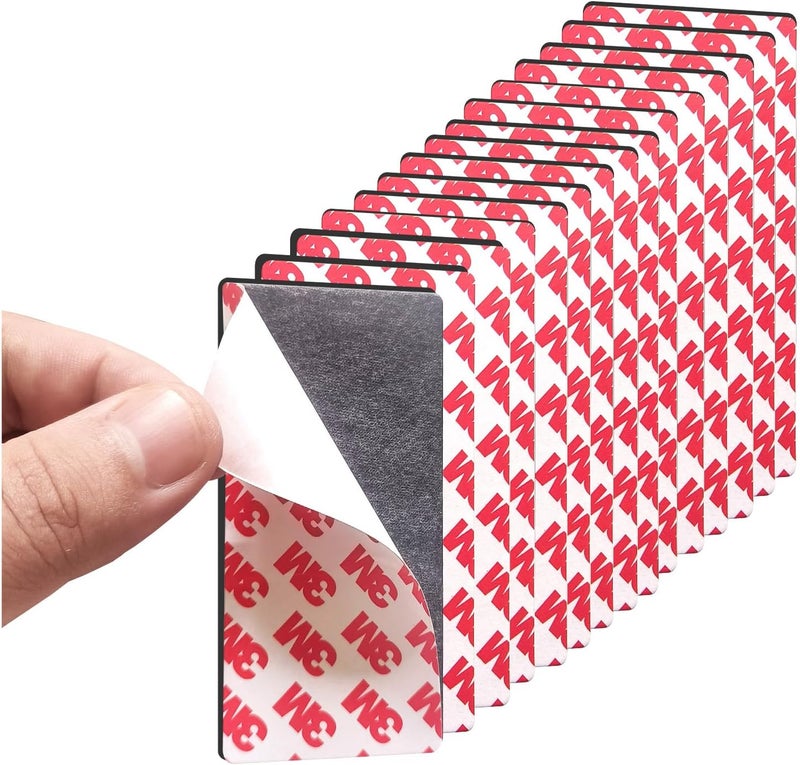 JINGZHAN Magnetic Strips with Adhesive Backing (2"x4") -15-Pack Flexible Magnet Strips for DIY Crafts, Home Organization & Classroom Use - Strong 3M Backing, Cut-to-Size Magnetic Tape for Fridge & Whiteboard - Image 1